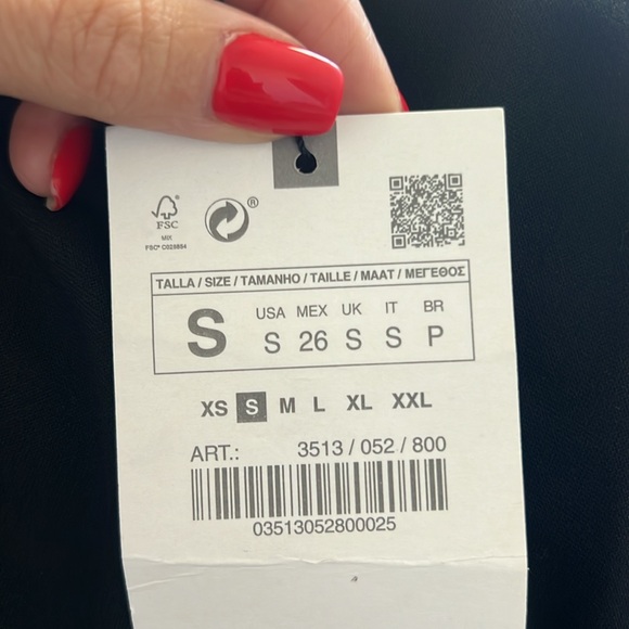 ZARA NWT Women’s Black Pencil Skirt, Size Small - Picture 4 of 4